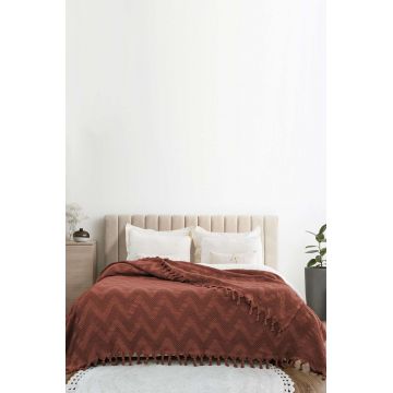 Cuvertura matlasata dubla, L'essentiel Maison, Naomi, Caramiziu