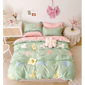 Lenjerie cu elastic 180x200 Green Spring 6 Piese (Finet)