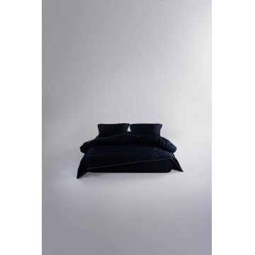 Lenjerie de pat dubla, L'essentiel Maison, Anya, Negru