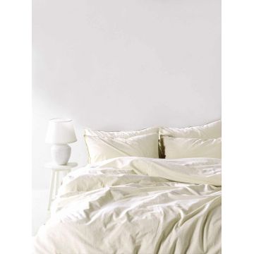 Lenjerie de pat dubla, L'essentiel Maison, Ephesus, Alb