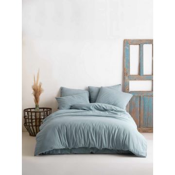 Lenjerie de pat dubla, L'essentiel Maison, Ephesus, Albastru