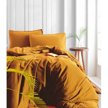 Lenjerie de pat dubla, L'essentiel Maison, Ephesus, Galben mustar