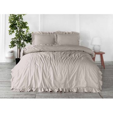 Lenjerie de pat dubla, L'essentiel Maison, Exclusive, Crem