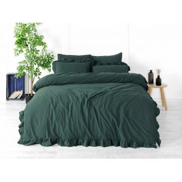 Lenjerie de pat dubla, L'essentiel Maison, Exclusive, Verde inchis