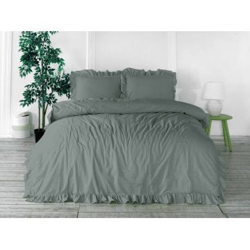 Lenjerie de pat dubla, L'essentiel Maison, Exclusive, Verde natural