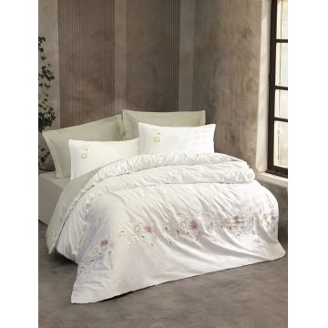 Lenjerie de pat dubla, L'essentiel Maison, Jenika, Verde menta