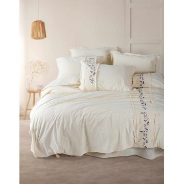 Lenjerie de pat dubla, L'essentiel Maison, Lucyna, Crem