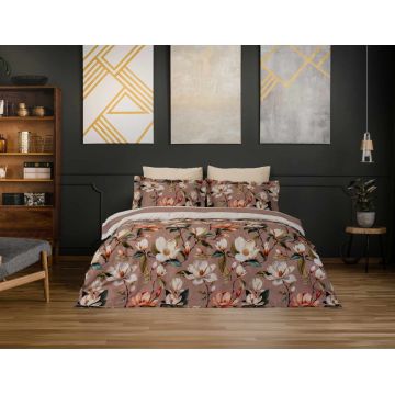 Lenjerie de pat dubla, L'essentiel Maison, Manolya, Bej