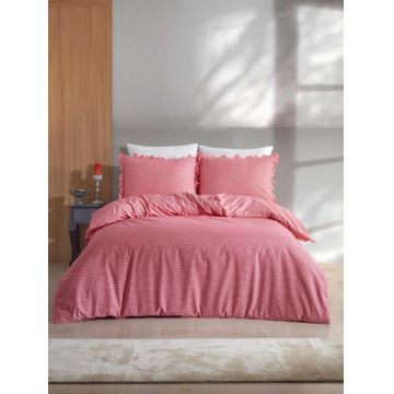 Lenjerie de pat dubla, L'essentiel Maison, Veronika, Rosu