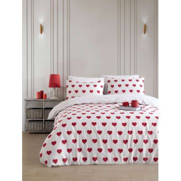 Lenjerie de pat dubla Super King (EU) (IT), 3 piese, L'essentiel Maison, Chole, Alb