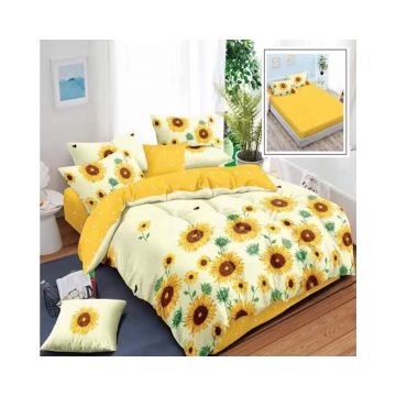 Lenjerie De Pat Finet P13, textil 70% BBC, 6 piese, pentru 2 persoane, multicolor