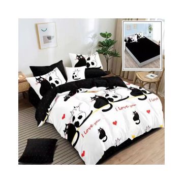 Lenjerie De Pat Finet P16, textil 70% BBC, 6 piese, pentru 2 persoane, multicolor