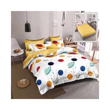 Lenjerie De Pat Finet P17, textil 70% BBC, 6 piese, pentru 2 persoane, multicolor