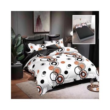 Lenjerie De Pat Finet P21, textil 70% BBC, 6 piese, pentru 2 persoane, multicolor