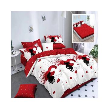 Lenjerie De Pat Finet P24, textil 70% BBC, 6 piese, pentru 2 persoane, multicolor