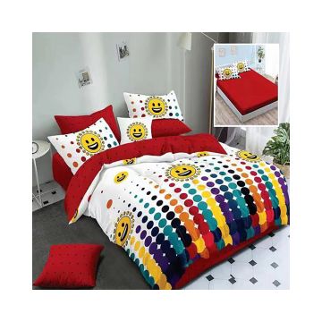 Lenjerie De Pat Finet P26, textil 70% BBC, 6 piese, pentru 2 persoane, multicolor