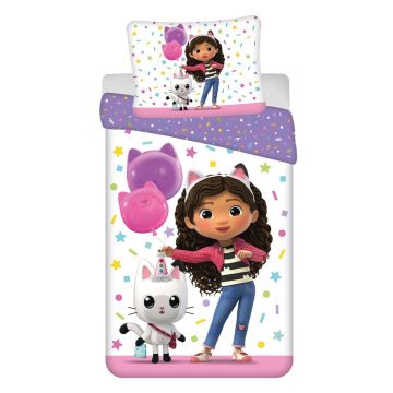 Lenjerie de pat pentru copii din bumbac pentru pat de o persoanÄ140x200 cm Gabby's Dollhouse 