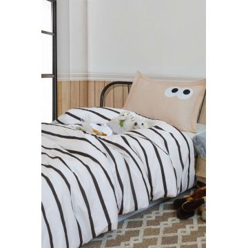 Lenjerie de pat pentru o persoana 2 piese, L'essentiel Maison, Funny, Maro