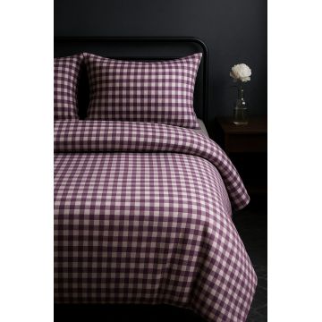 Lenjerie de pat pentru o persoana 2 piese, L'essentiel Maison, Petibor, Mov pruna