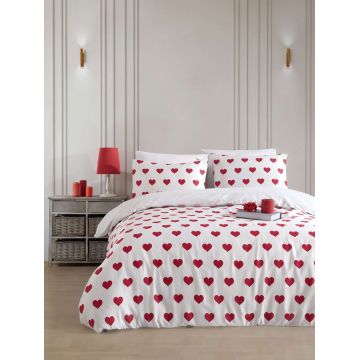 Lenjerie de pat pentru o persoana Single XXL (DE), 2 piese, L'essentiel Maison, Chole, Bumbac;Poliester, Alb