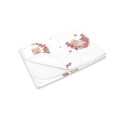 Paturica moale, MimiNu, Cu doua fete, Dimensiune 75x100 cm, Din bumbac certificat Oeko Tex Standard 100, Design, Betty