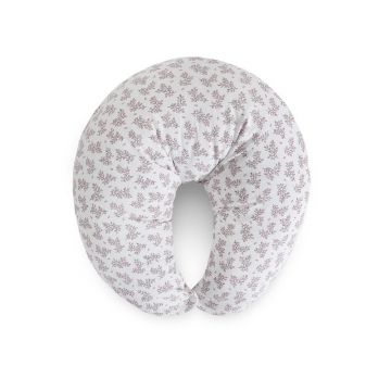 Perna pentru alaptat, Ceba Baby, Husa detasabila din bumbac, Cu puf siliconizat, 150x60x37 cm, Oeko-Tex Standard 100, Basic Hoya