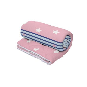 Pilota Alcam Happy 180x200 cm, 2 persoane, 4 anotimpuri, fibra siliconica, husa microfibra, cu model