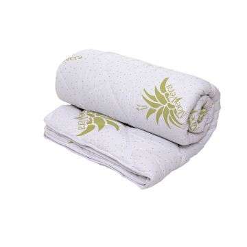 Pilota Bedora Microfibra Aloe Vera 180x200 cm, 2 persoane, fibra siliconica, husa microfibra, alb