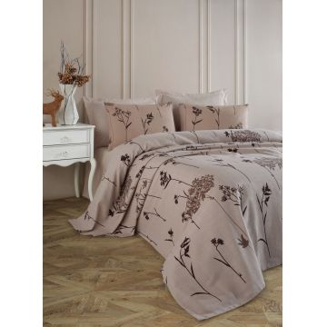 Set cuvertura pique dubla, L'essentiel Maison, Efil, Bumbac, Maro