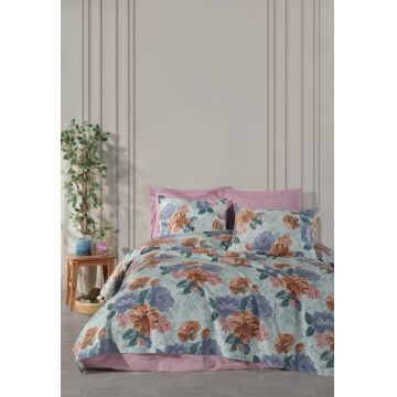 Set cuvertura pique dubla, L'essentiel Maison, Garden, Bumbac, Verde