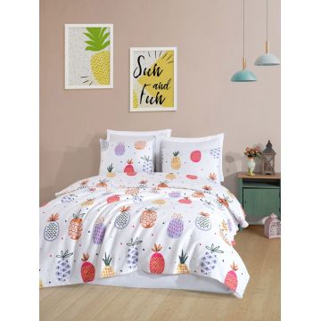 Set cuvertura pique dubla, L'essentiel Maison, Iva, Bumbac, Multicolor