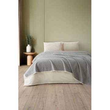 Set cuvertura pique dubla, L'essentiel Maison, Lapis, Gri