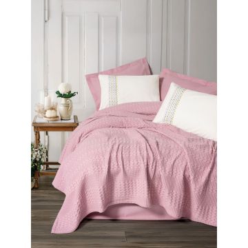 Set cuvertura pique dubla, L'essentiel Maison, Pebble, Roz