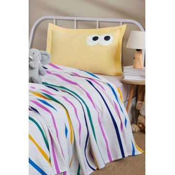 Set cuvertura pique Single, L'essentiel Maison, Funny, Galben