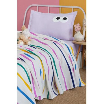 Set cuvertura pique Single, L'essentiel Maison, Funny, Lila