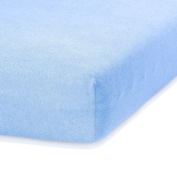 Cearceaf elastic AmeliaHome Ruby, 200 x 100-120 cm, albastru deschis