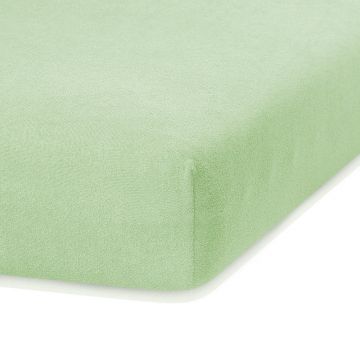 Cearceaf elastic AmeliaHome Ruby, 200 x 80-90 cm, verde deschis