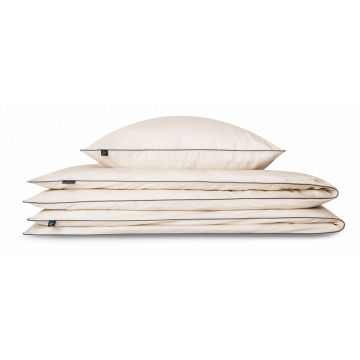 Husă de pilotă bej din bumbac egiptean pentru pat dublu/extinsă 200x220 cm Avorio – WeLoveBeds