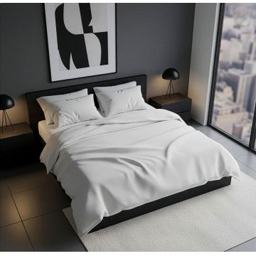 Lenjerie de pat dubla King (FR), 3 piese, L'essentiel Maison, White, Alb