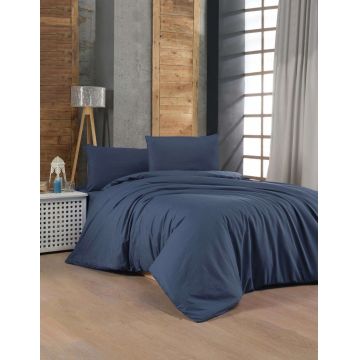 Lenjerie de pat dubla Super King (EU) (IT), L'essentiel Maison, Dark Blue, Albastru inchis