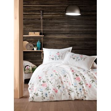 Lenjerie de pat dubla Super King (EU) (IT), L'essentiel Maison, Palitra v1, Bumbac Ranforce, Roz pudra