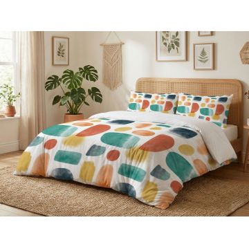 Lenjerie de pat pentru o persoana Single XXL (DE), 2 piese, L'essentiel Maison, Terrazzo, Bumbac;Poliester, Multicolor