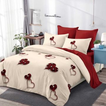 Lenjerie cu Elastic 180x200 cm, Amorette 6 Piese (Finet)