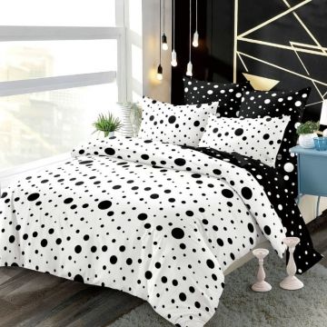 Lenjerie cu Elastic 180x200 cm, Dotique 6 Piese (Finet)