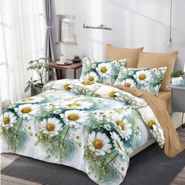 Lenjerie cu Elastic 180x200 cm, Petalyn 6 Piese (Finet)