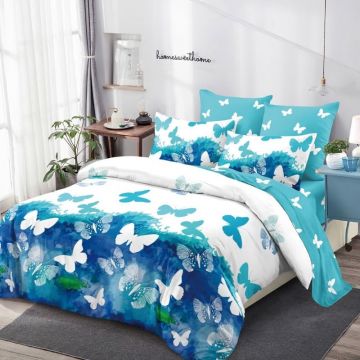 Lenjerie cu Elastic 180x200 cm, Zephyra 6 Piese (Finet)