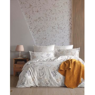 Lenjerie de pat dubla (DE), L'essentiel Maison, Aqua, Alb / Gri / Portocaliu