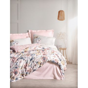 Lenjerie de pat dubla King (FR), L'essentiel Maison, Dalya, Roz pudra