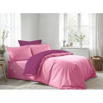 Lenjerie de pat dubla King (FR), L'essentiel Maison, Pink, Mov, Roz / Mov