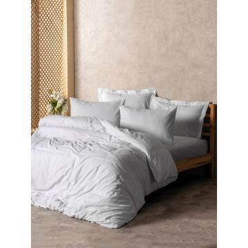 Lenjerie de pat dubla King (FR), L'essentiel Maison, Plaid, Alb